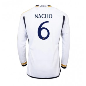 Lacne Muži Futbalové dres Real Madrid Nacho #6 2023-24 Dlhy Rukáv - Domáci